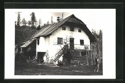 AK Oberbozen, Wohnhaus im Frühjahr