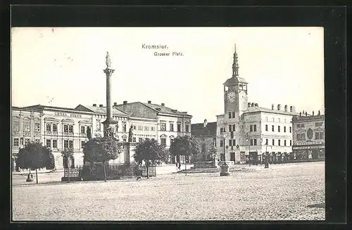 AK Kremsier /Kromeríz, Blick auf den grossen Platz