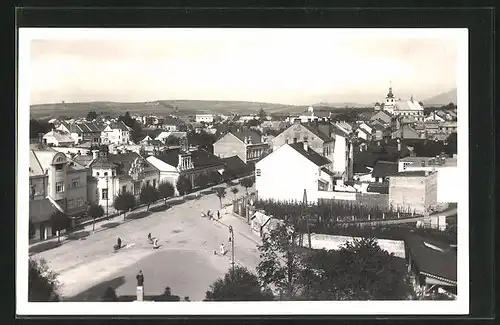 AK Holleschau /Holesov, Ortsansicht aus der Vogelschau