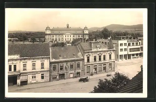 AK Holleschau /Holesov, Sicht auf die Einkaufsstrasse