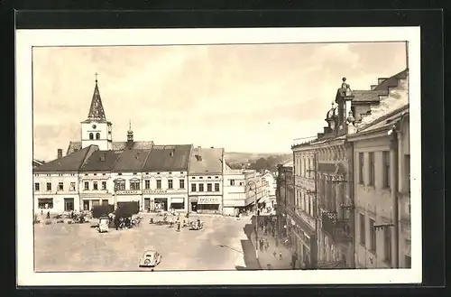AK Valasské Mezirící, Namesti, Marktplatz mit Drogerie