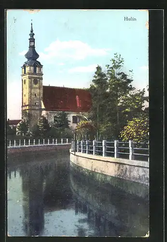 AK Hulin, Blick zur Kirche