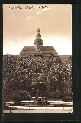 AK Witkowitz, Husplatz mit Rathaus