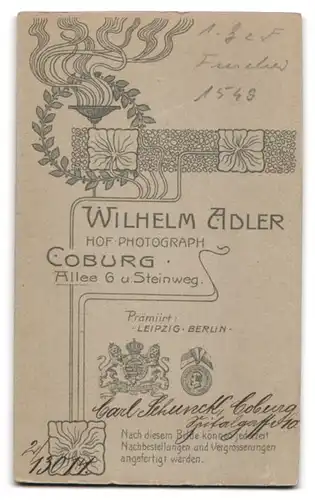Fotografie Wilhelm Adler, Coburg, Allee 6, Soldat mit Bajonett und Portepee, 1. Garde zu Fuss