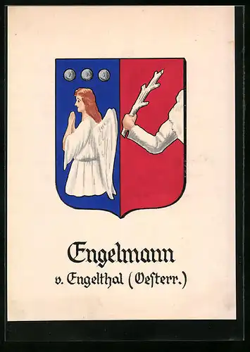 Handzeichnung Engelmann v. Engelthal (Österreich), Wappen