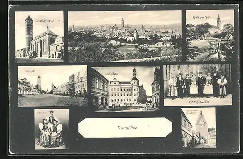 AK Domazlice, Divci skola, Namesti, Dekansky kostel