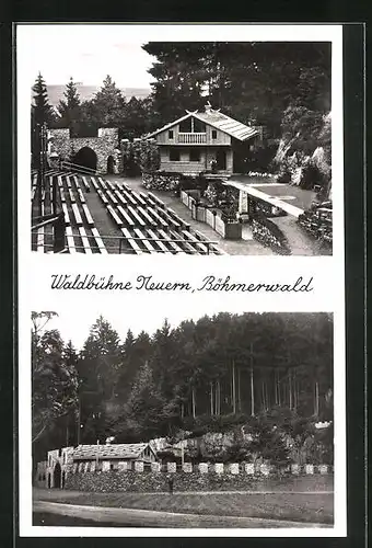 AK Neuern /Bhmerwald, Waldbühne, Eingang