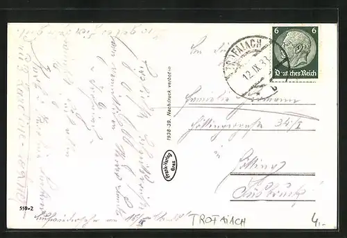 AK Trofaiach, Totalansicht mit Gebirgspanorama