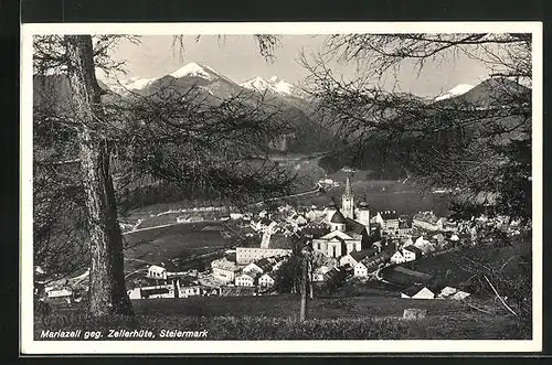 AK Mariazell, Totalansicht gegen Zellerhütte