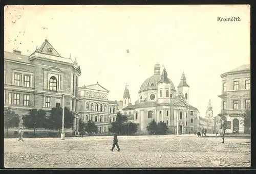 AK Kremsier /Kroméríz, Marktplatz mit Dom