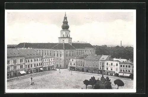 AK Kremsier /Kroméríz, Marktplatz mit Kirchturm