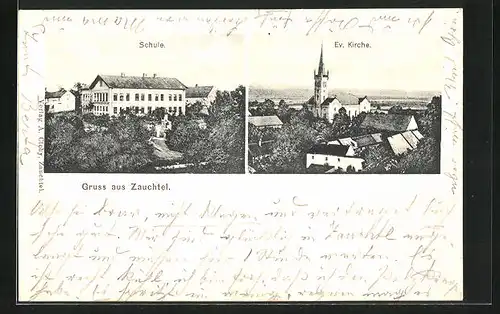 AK Zauchtel, Schule, Evangelische Kirche