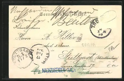 AK Troppau /Opava, Blick auf Stadtturm aus der Vogelschau