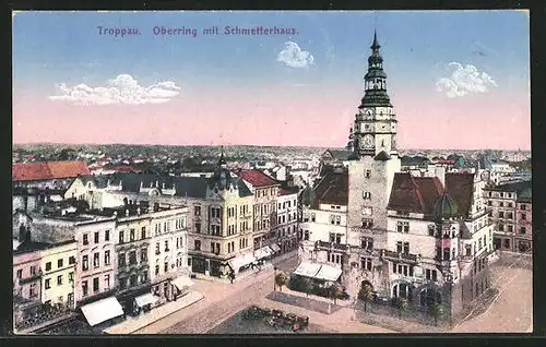 AK Troppau /Opava, Oberring mit Schmetterhaus