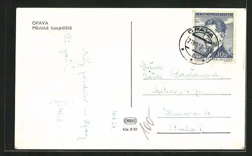 AK Opava, Mestske koupaliste, Freibad im Sommer