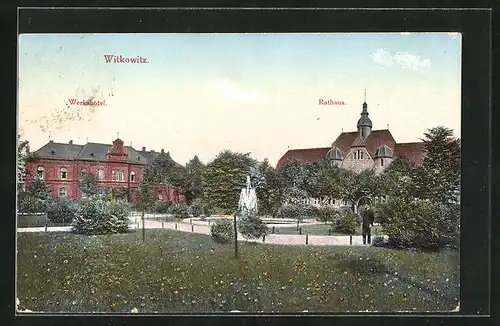 AK Witkowitz, Werkshotel & Rathaus