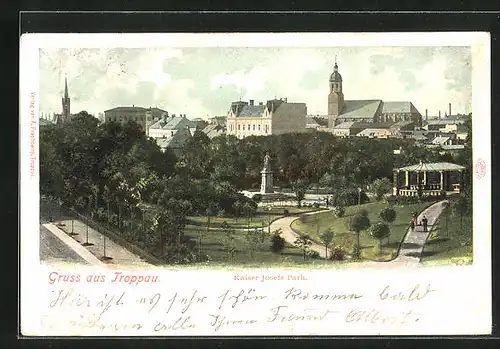 AK Troppau, Gäste im Kaiser Josefs Park