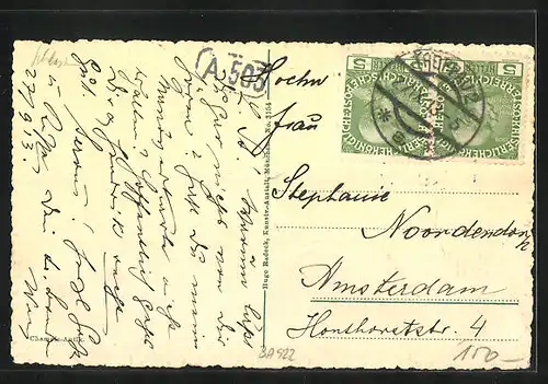 AK Troppau, Franz-Josef-Platz mit Sparkassengebäude