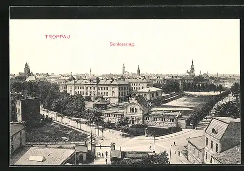 AK Troppau, Eislaufplatz am Schlossring