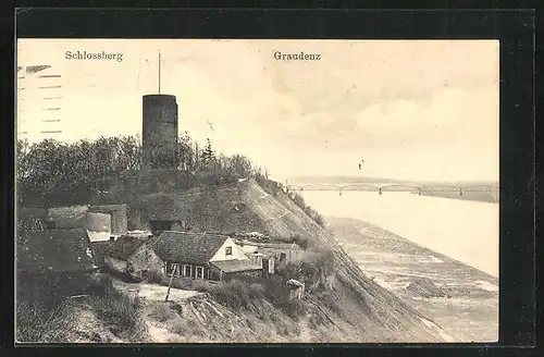 AK Graudenz / Grudziadz, Schlossberg mit Aussichtsturm
