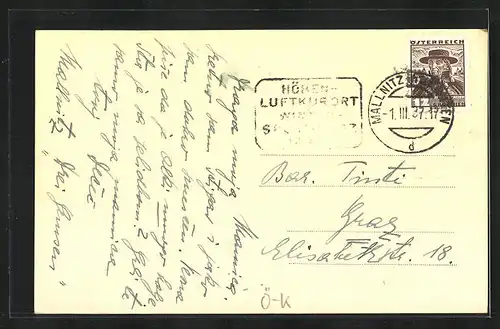 AK Mallnitz, Verschneites Gasthaus