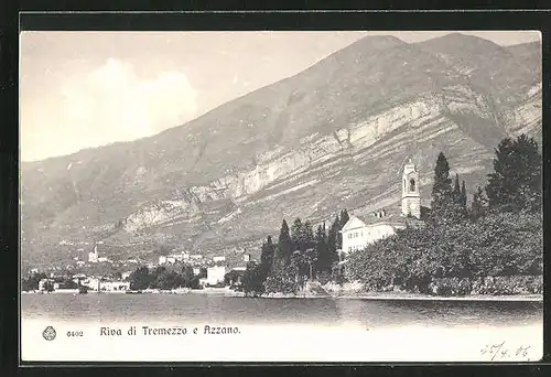 AK Tremezzo, Blick auf den Ort und Azzano
