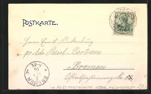 AK Waldenburg, Festpostkarte 1904, Heimatfest, Teilansicht