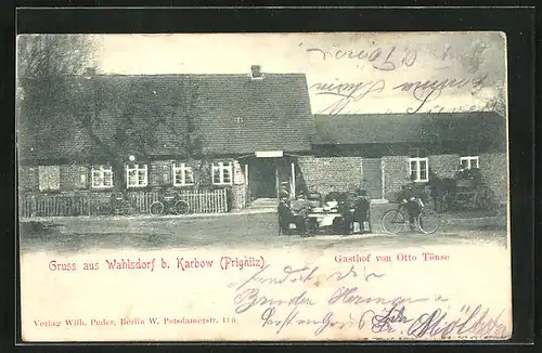 AK Wahlsdorf bei Karbow, Gasthof von Otto Tönse