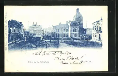 AK Mähr. Ostrau, Teichring u. Malzfabrik