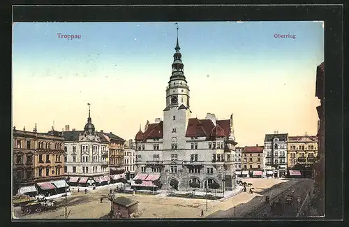 AK Troppau, Oberring und Städtisches Museum