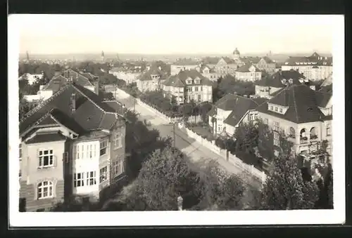 AK Opava, Teilansicht mit Strassenpartie