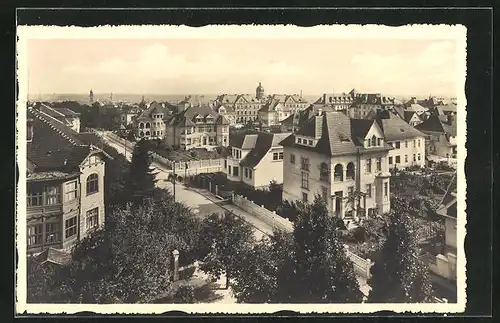 AK Troppau, Berggasse mit neuem Villenviertel