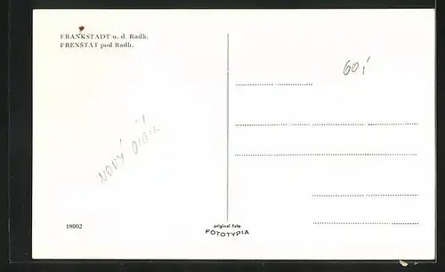 AK Frankstadt u. d. Radh., Strassenpartie mit Geschäft
