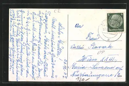 AK Troppau, Strassenpartie mit Wohnhäusern