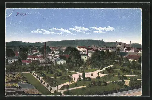 AK Privoz, Stadtpark aus der Vogelschau