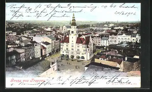 AK Troppau, Schmetterhaus aus der Vogelschau