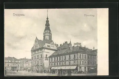AK Troppau /Opava, Oberring mit Städtischem Museum