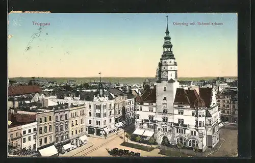 AK Troppau /Opava, Oberring mit Schmetterhaus