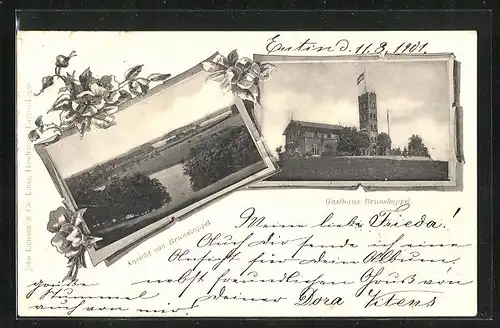 AK Eutin, Gasthaus Brunskoppel, Panorama