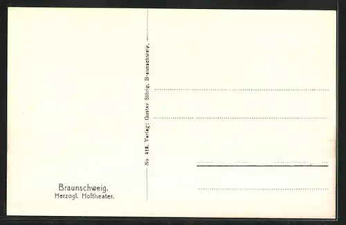 AK Braunschweig, Herzogl. Hoftheater