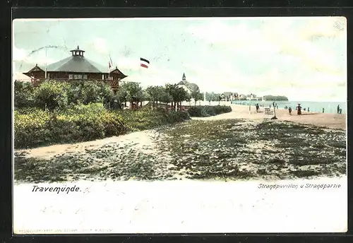 AK Travemünde, Strandpavillon mit Strandabschnitt