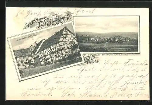 AK Reilos / Ludwigsau, Gasthaus v. J. Sunkel, Panorama