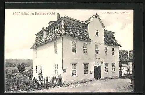 AK Sababurg /Reinhardtswald, Gasthaus Friedr. Malzfeldt