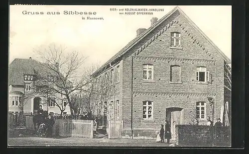 AK Sibbesse /Hann., Bier- u. Kolonialhandlung v. August Oppermann