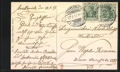 AK Metternich /Mosel, Triererstrasse mit Geschäft für AK-Verkauf