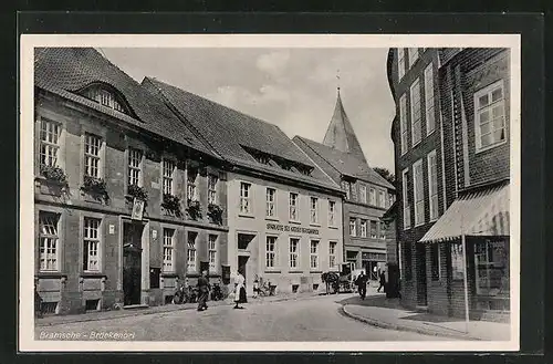 AK Bramsche, Strasse Brückenort mit Sparkasse des Kreises Bersenbrück