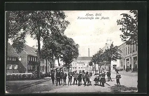 AK Haan /Rhld., Kaiserstrasse am Markt