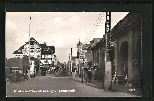 AK Westerland /Sylt, Strandstrasse mit Atelier Phot_Kino