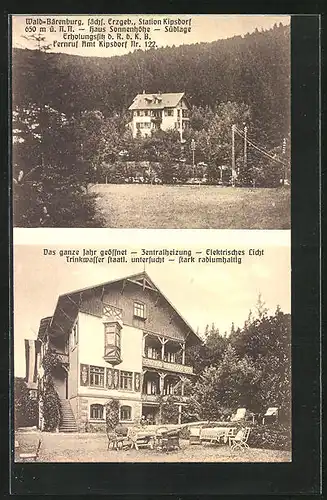 AK Wald-Bärenburg, Erholungsheim Haus Sonnenhöhe