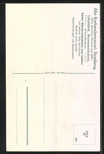 AK Streitberg /Fränk. Schweiz, Alte Kurhausbrennerei Hans Herrlein